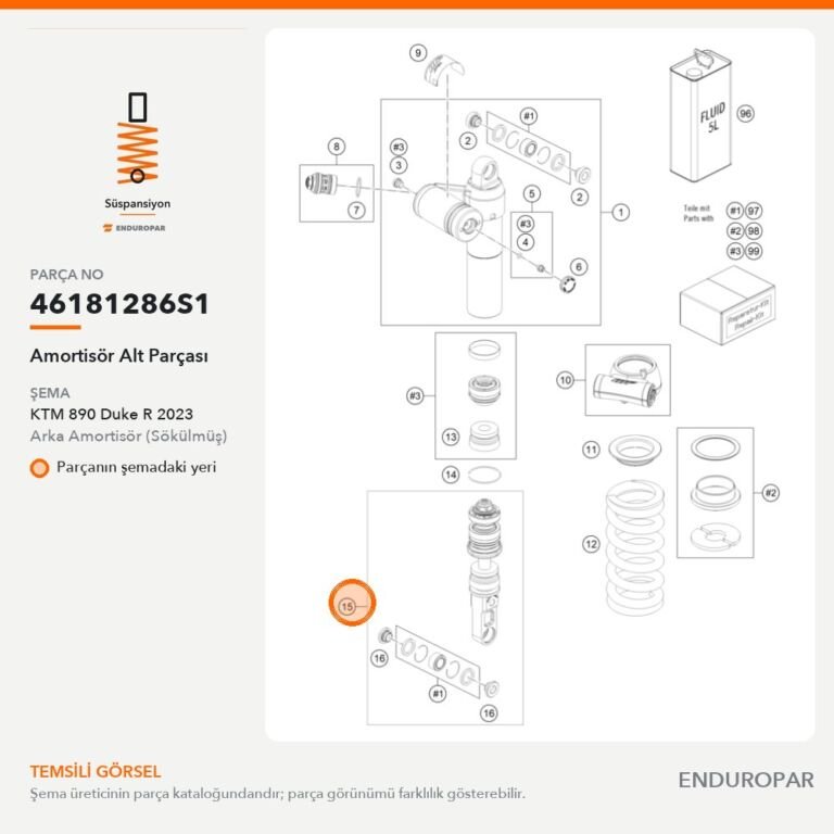 Amortisör Alt Parçası 46181286S1 parça şeması