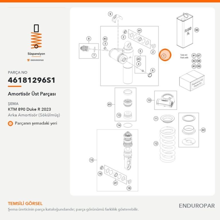 Amortisör Üst Parçası 46181296S1 parça şeması