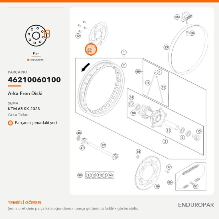 Arka Fren Diski 46210060100 parça şeması