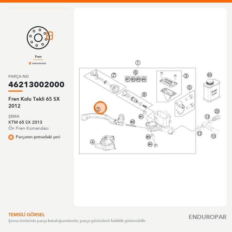Fren Kolu Tekli 65 SX 2012 46213002000 parça şeması