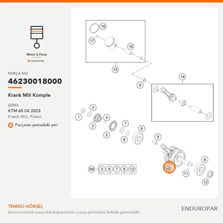 Krank Mili Komple 46230018000 parça şeması