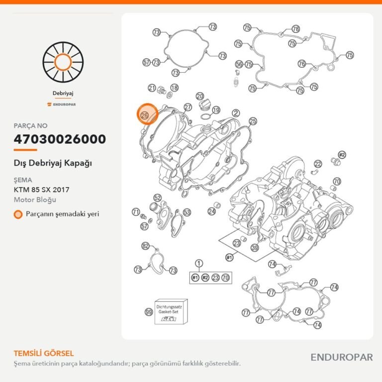 Dış Debriyaj Kapağı 47030026000 parça şeması