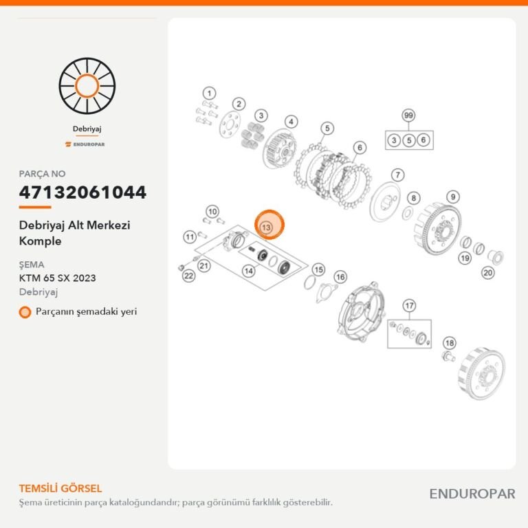 Debriyaj Alt Merkezi Komple 47132061044 parça şeması
