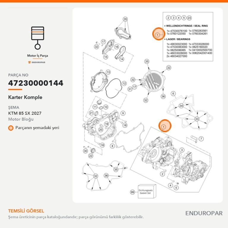 Karter Komple 47230000144 parça şeması