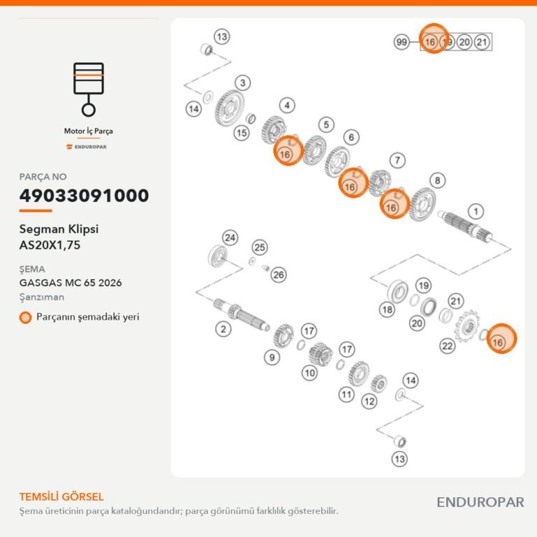Segman Klipsi AS20X1,75 49033091000 parça şeması