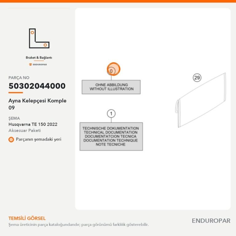 Ayna Kelepçesi Komple 09 50302044000 parça şeması