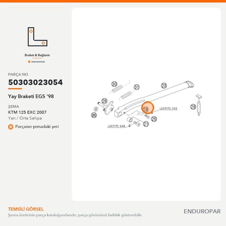Yay Braketi EGS '98 50303023054 parça şeması