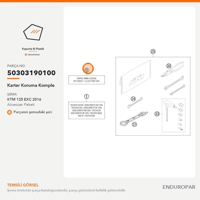 Karter Koruma Komple 50303190100 parça şeması
