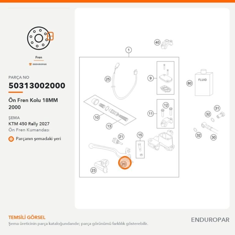 Ön Fren Kolu 18MM 2000 50313002000 parça şeması