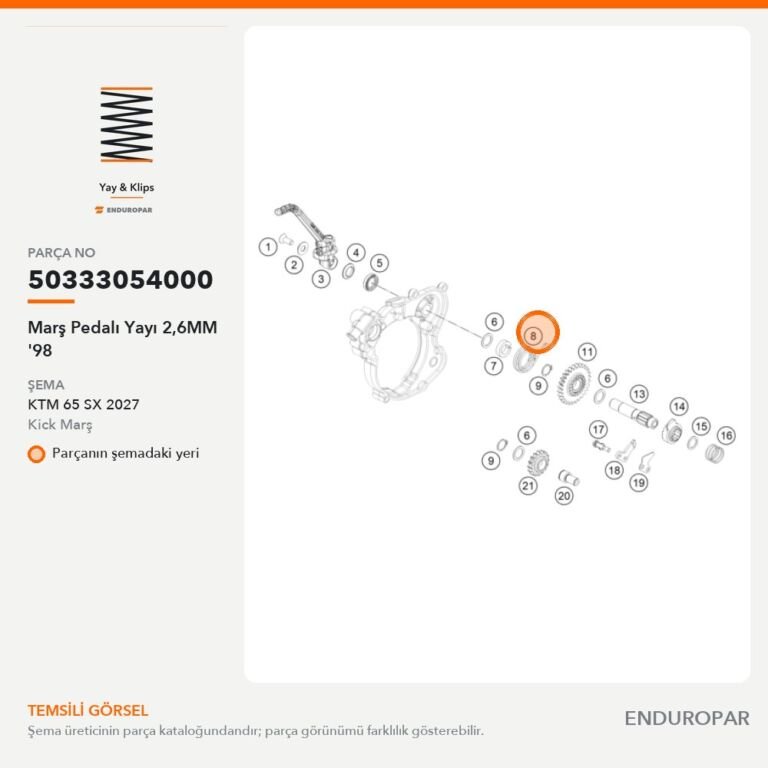 Marş Pedalı Yayı 2,6MM '98 50333054000 parça şeması