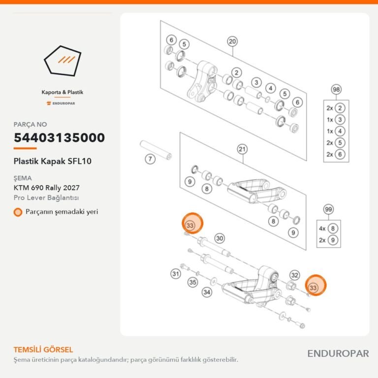 Plastik Kapak SFL10 54403135000 parça şeması
