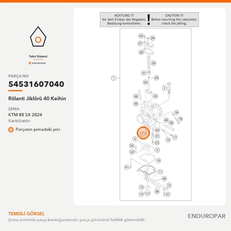 Rölanti Jiklörü 40 Keihin 54531607040 parça şeması
