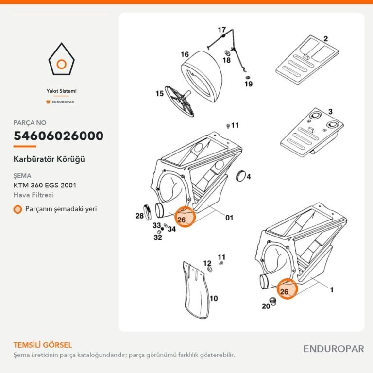 Karbüratör Körüğü 54606026000 parça şeması