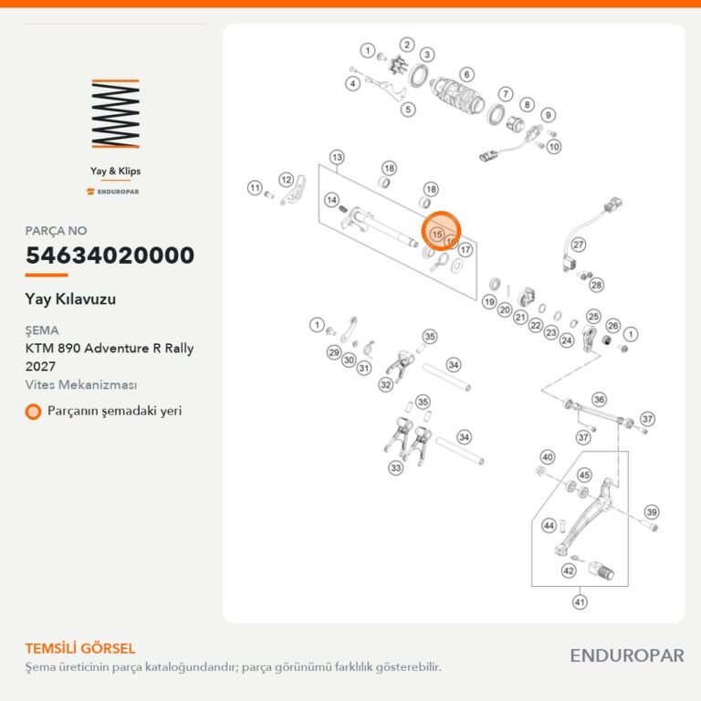 Yay Kılavuzu 54634020000 parça şeması