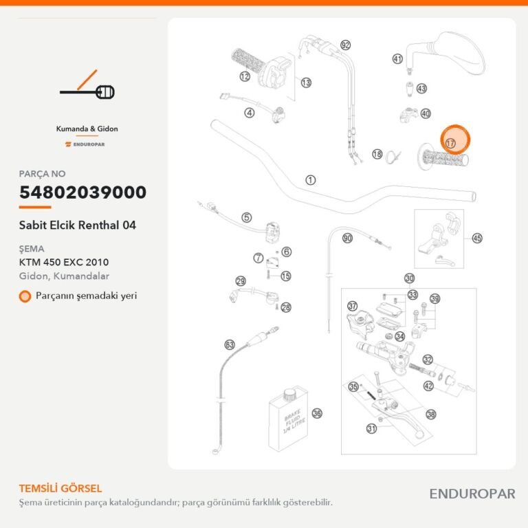 Sabit Elcik Renthal 04 54802039000 parça şeması