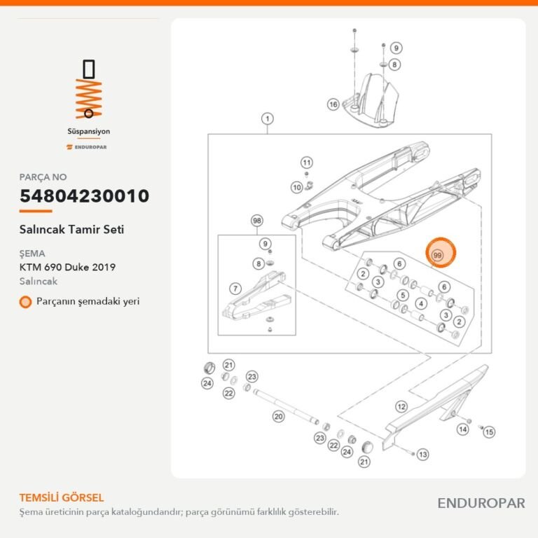 Salıncak Tamir Seti 54804230010 parça şeması