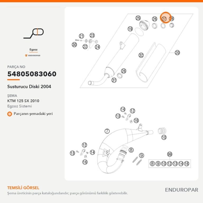 Susturucu Diski 2004 54805083060 parça şeması