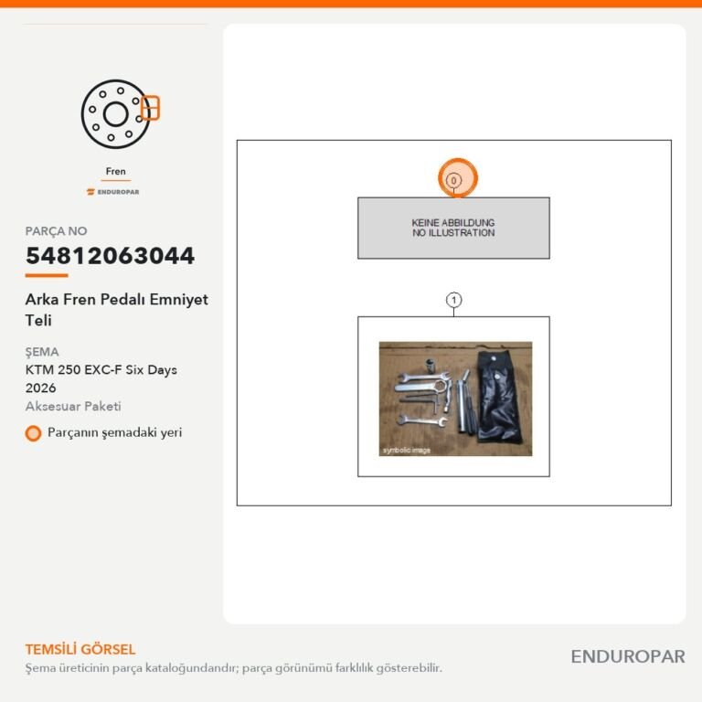 Arka Fren Pedalı Emniyet Teli 54812063044 parça şeması