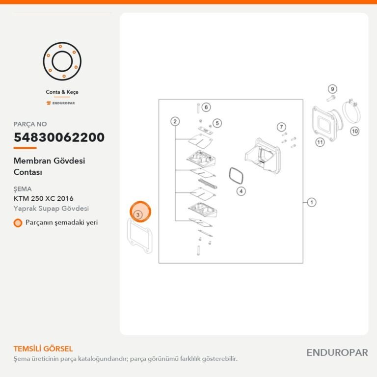 Membran Gövdesi Contası 54830062200 parça şeması