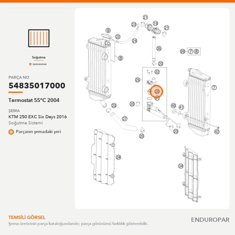Termostat 55°C 2004 54835017000 parça şeması