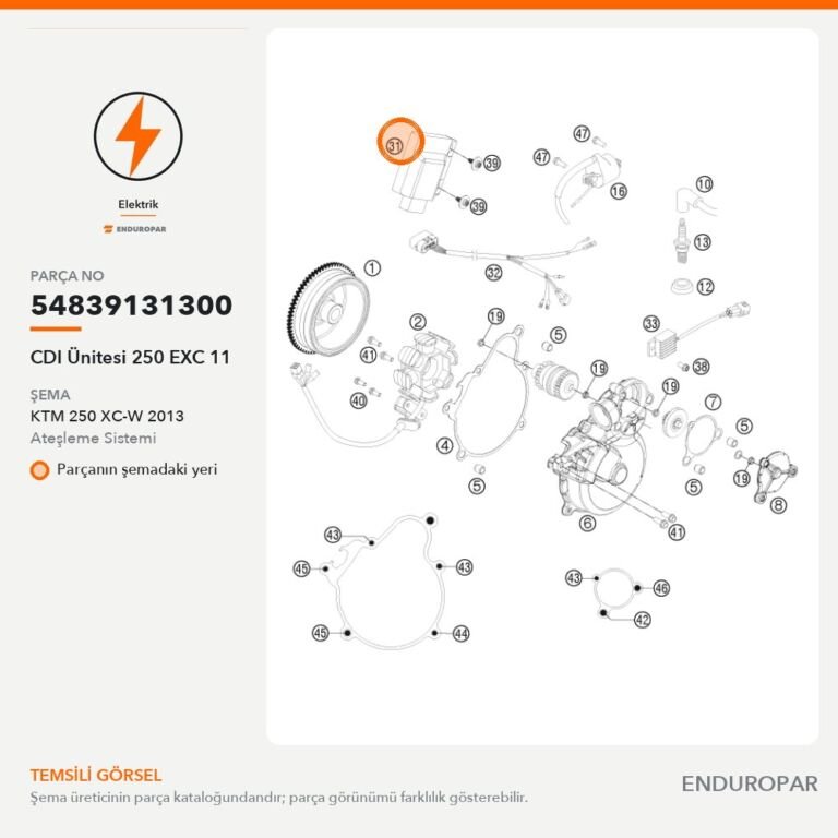 CDI Ünitesi 250 EXC 11 54839131300 parça şeması