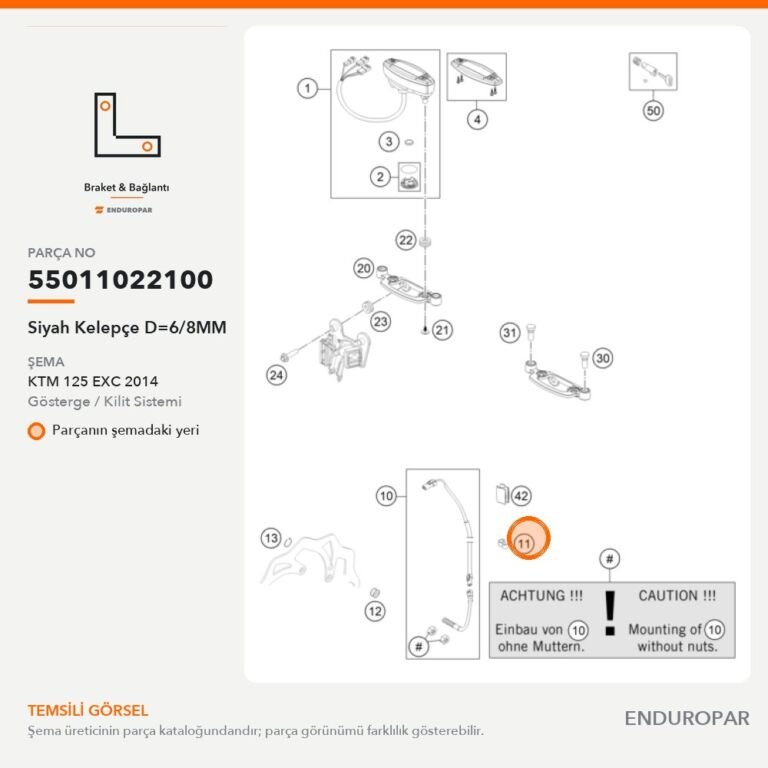 Siyah Kelepçe D=6/8MM 55011022100 parça şeması