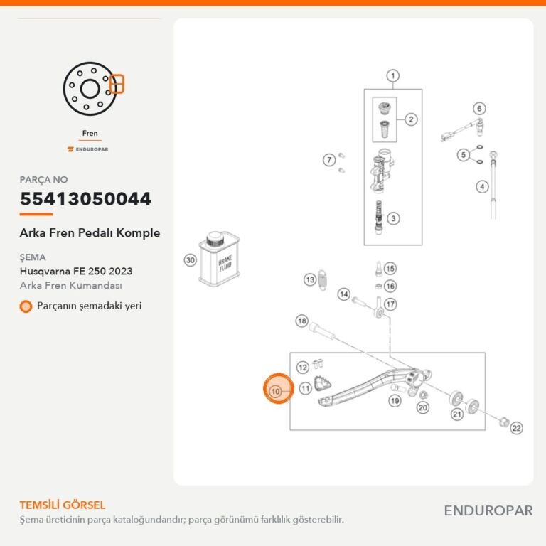 Arka Fren Pedalı Komple 55413050044 parça şeması