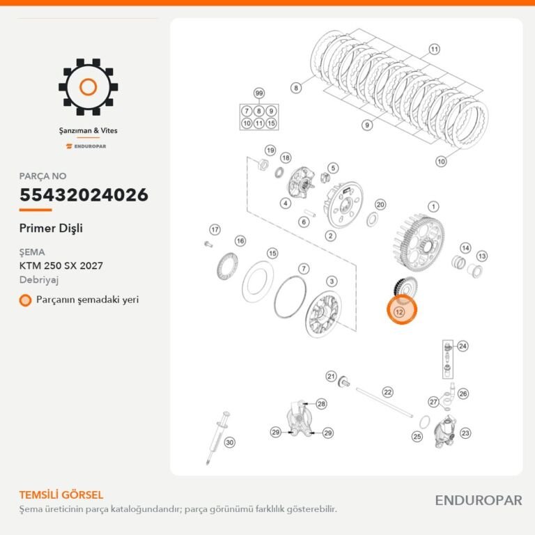 Primer Dişli 55432024026 parça şeması