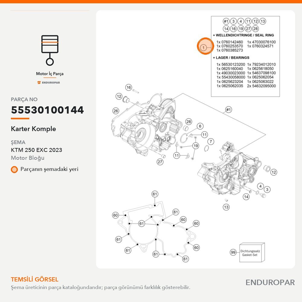 Karter Komple 55530100144 parça şeması