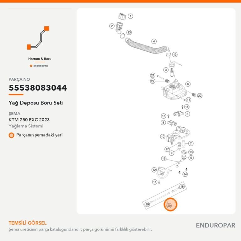 Yağ Deposu Boru Seti 55538083044 parça şeması