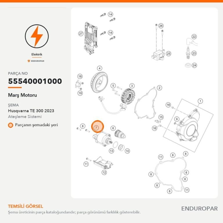 Marş Motoru 55540001000 parça şeması