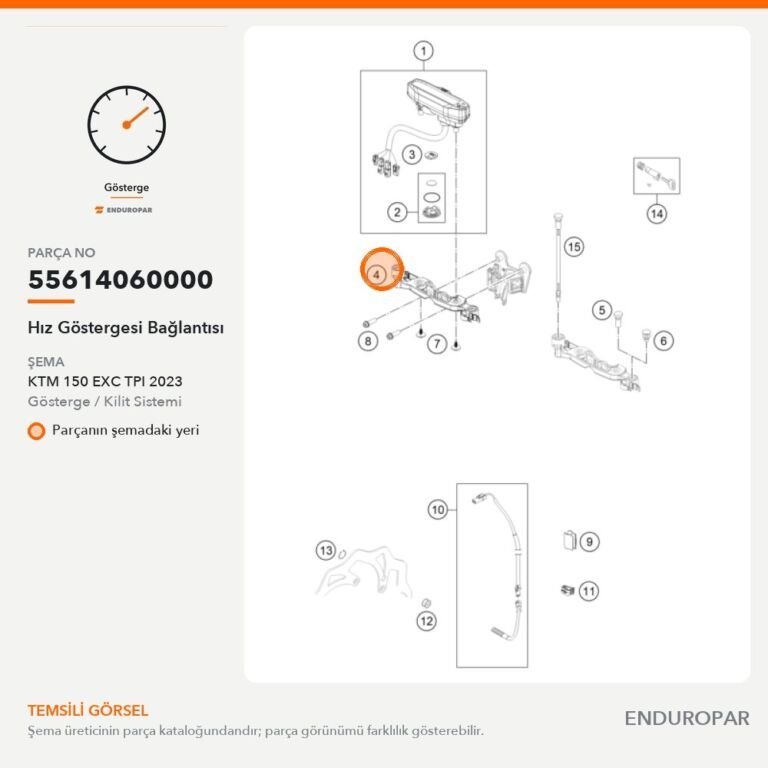 Hız Göstergesi Bağlantısı 55614060000 parça şeması