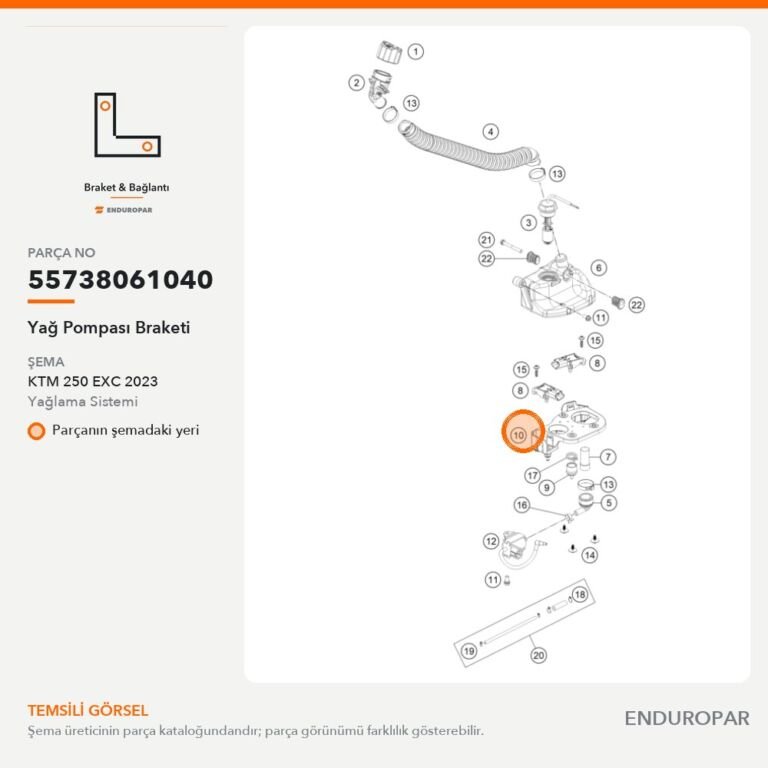 Yağ Pompası Braketi 55738061040 parça şeması