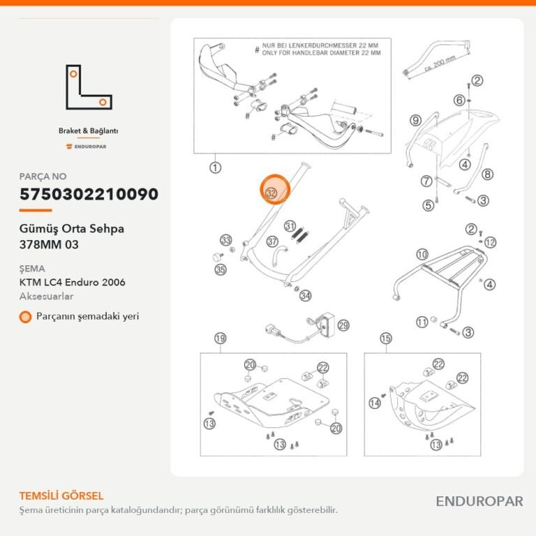 Gümüş Orta Sehpa 378MM 03 5750302210090 parça şeması