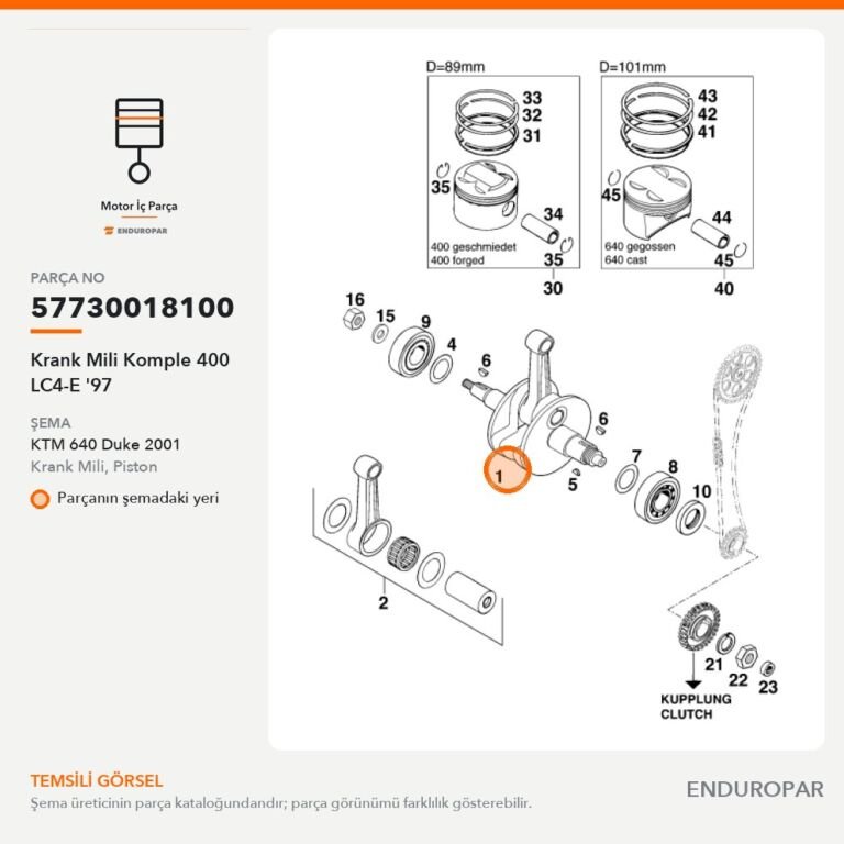 Krank Mili Komple 400 LC4-E '97 57730018100 parça şeması