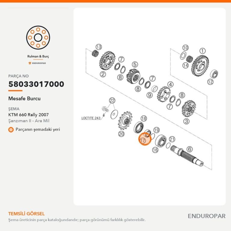 Mesafe Burcu 58033017000 parça şeması