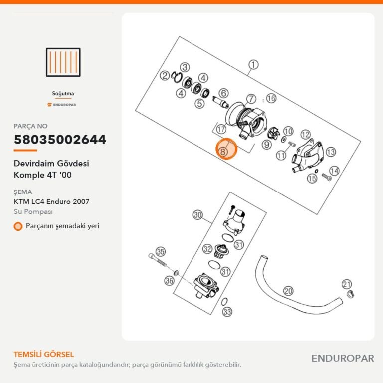 Devirdaim Gövdesi Komple 4T '00 58035002644 parça şeması