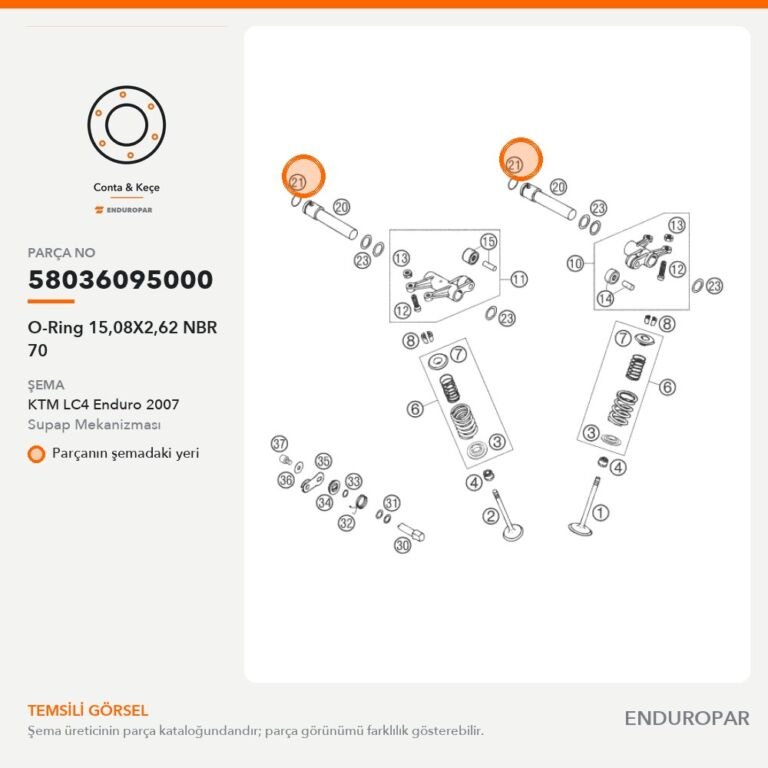 O-Ring 15,08X2,62 NBR 70 58036095000 parça şeması