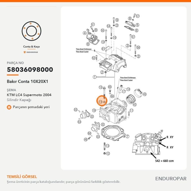 Bakır Conta 10X20X1 58036098000 parça şeması