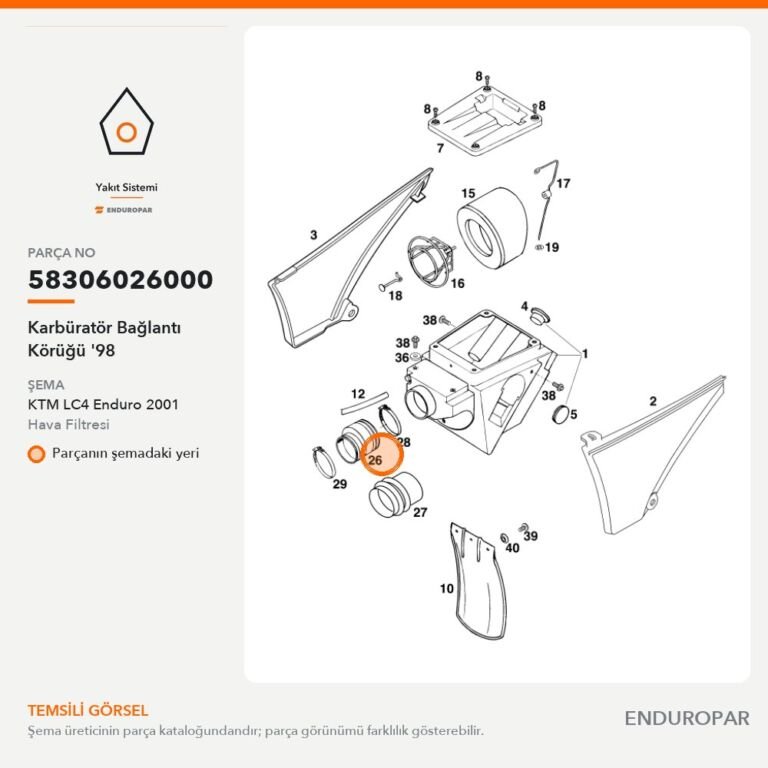 Karbüratör Bağlantı Körüğü '98 58306026000 parça şeması