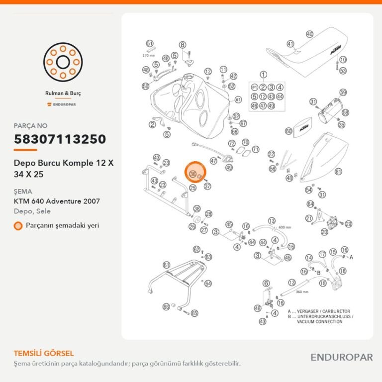 Depo Burcu Komple 12 X 34 X 25 58307113250 parça şeması