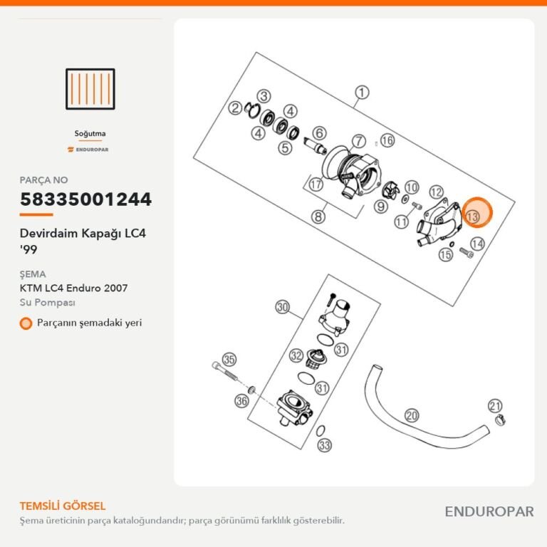 Devirdaim Kapağı LC4 '99 58335001244 parça şeması