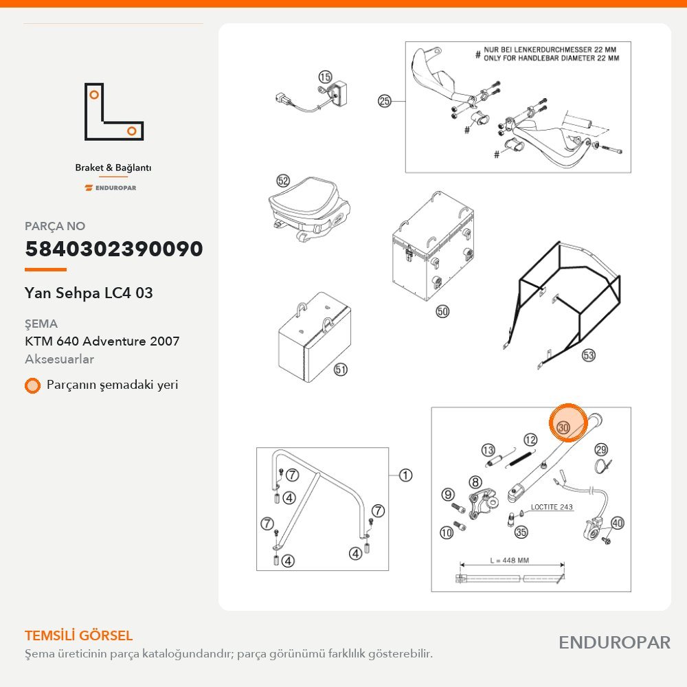 Yan Sehpa LC4 03 5840302390090 parça şeması