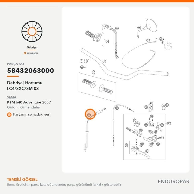 Debriyaj Hortumu LC4/SXC/SM 03 58432063000 parça şeması