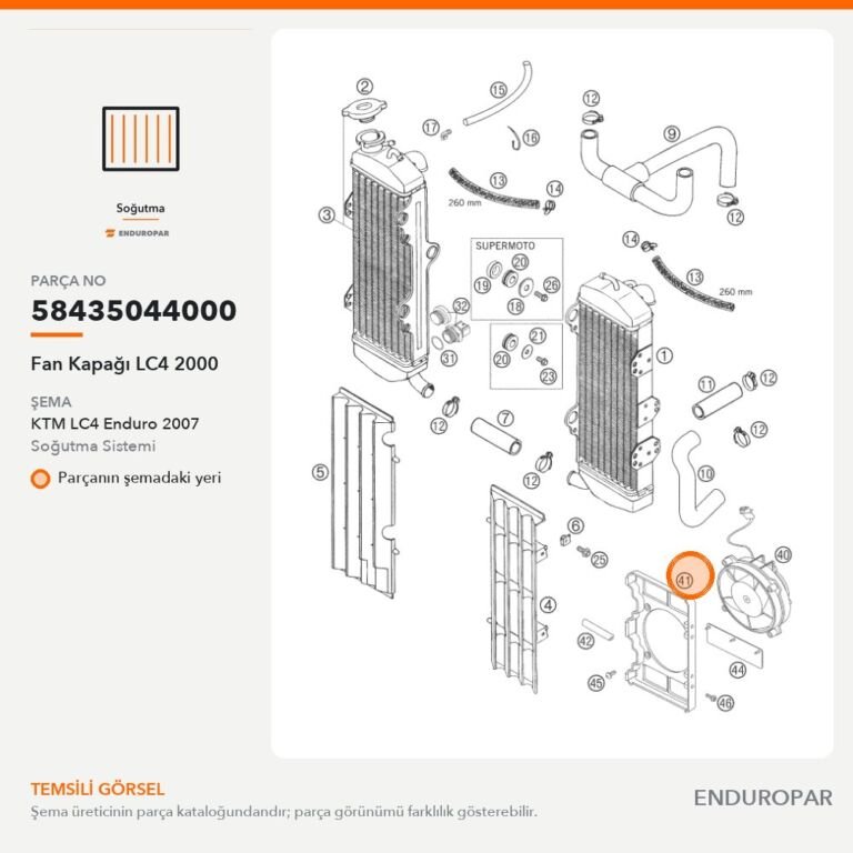 Fan Kapağı LC4 2000 58435044000 parça şeması