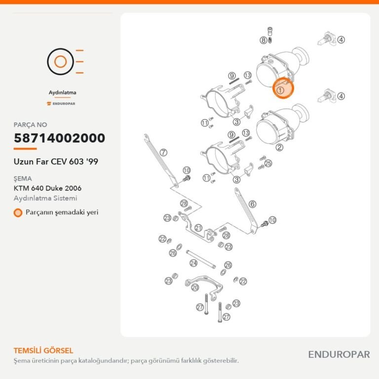Uzun Far CEV 603 '99 58714002000 parça şeması