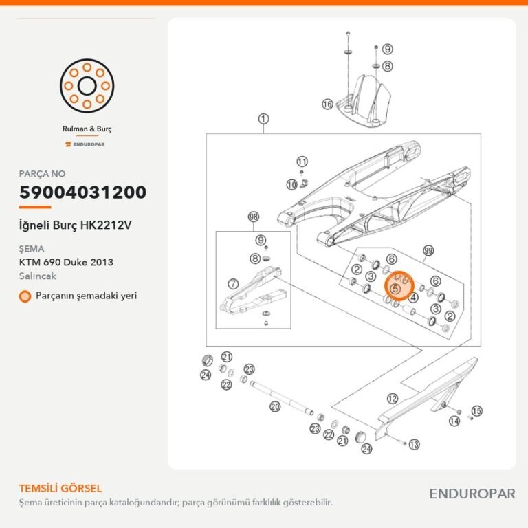 İğneli Burç HK2212V 59004031200 parça şeması