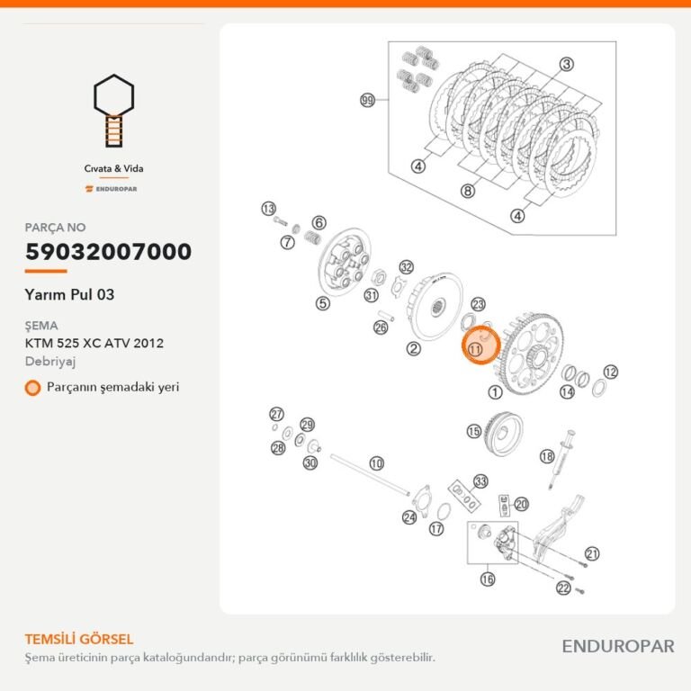 Yarım Pul 03 59032007000 parça şeması