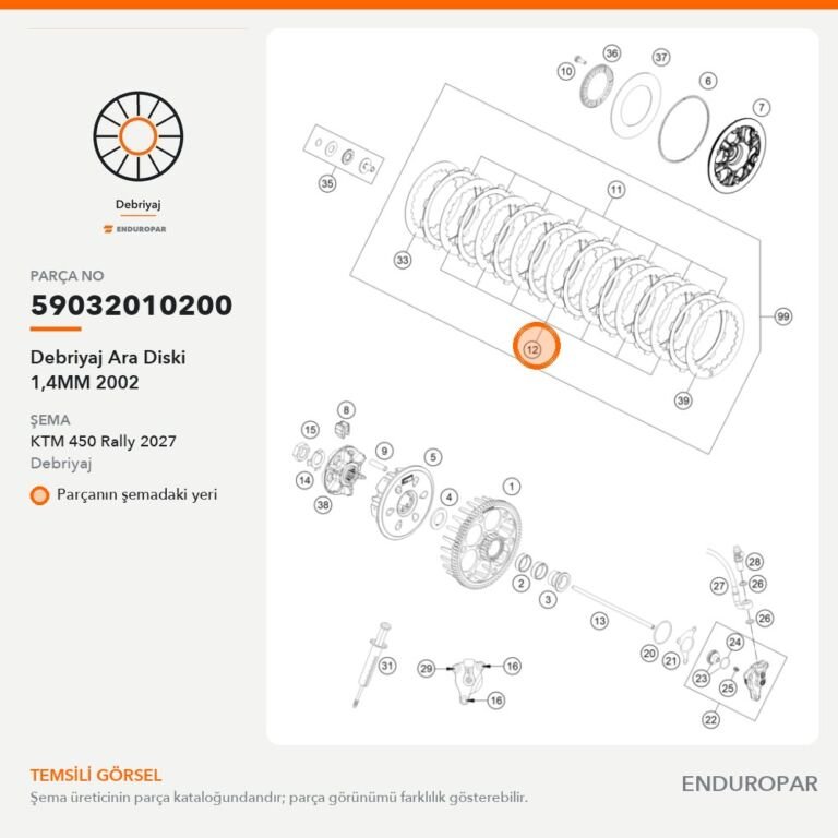 Debriyaj Ara Diski 1,4MM 2002 59032010200 parça şeması