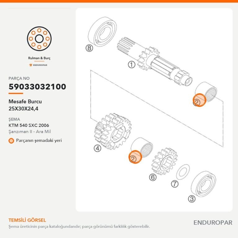 Mesafe Burcu 25X30X24,4 59033032100 parça şeması